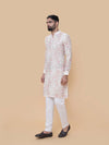 Fawn Linen Cotton Printed Kurta Pyjama