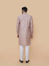 Fawn Linen Cotton Printed Kurta Pyjama