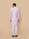 Baby Pink Linen Cotton Printed Kurta Pyjama
