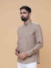 Sand Linen Plain Short Kurta