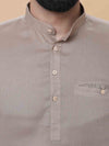 Sand Linen Plain Short Kurta