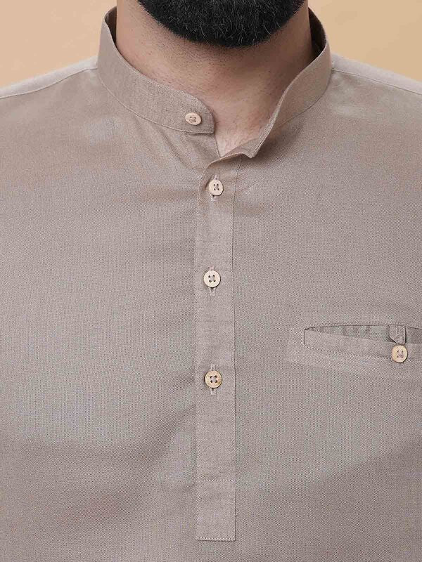 Sand Linen Short Kurta