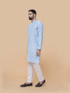 Sky Blue Printed Kurta Pyjama