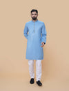Firozi Linen Cotton Plain Kurta Pyjama