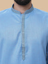 Firozi Linen Cotton Plain Kurta Pyjama