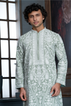 Pista Green Chanderi Heavy Embroidery Kurta Set