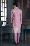 Onion Pink Chanderi Daman Embroidery Kurta Pyjama with All over Buta