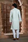 Cream Rayon Printed Kurta Pyjama