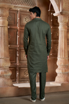 Olive Green Pure Cotton Kurta with Matching Bottom