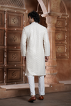 Cream Rayon Printed Kurta Pyjama