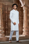 White Pure Cotton Kurta with Matching Bottom