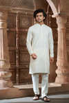 Cream Pure Cotton Kurta with Matching Bottom