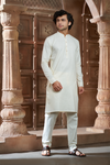 Cream Pure Cotton Kurta with Matching Bottom