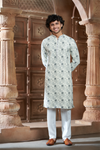 Black Rayon Printed Kurta Pyjama