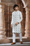 Black Rayon Printed Kurta Pyjama