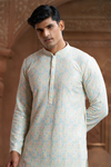 Multi-Coloured Rayon Printed Kurta Pyjama