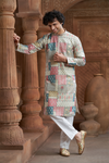 Multi-Coloured Rayon Printed Kurta Pyjama