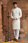 Lemon Yellow Rayon Printed Kurta Pyjama