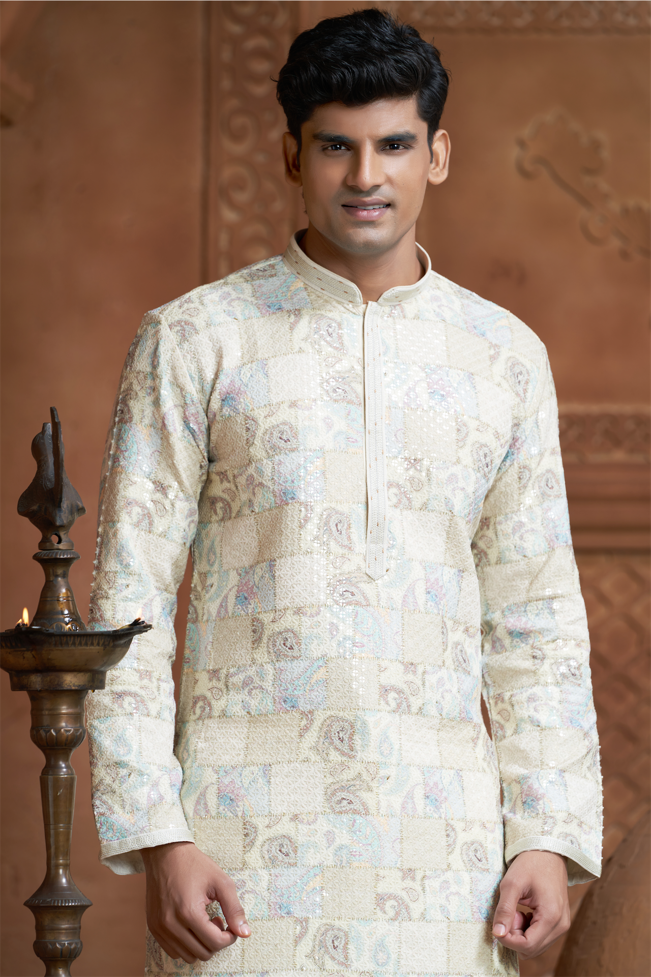 Lemon Yellow Rayon Printed Kurta Pyjama