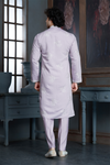 Onion Pink Chanderi Heavy Embroidery Kurta Set with Mirror Work