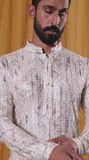 White Georgette Embroidered Kurta Pyjama